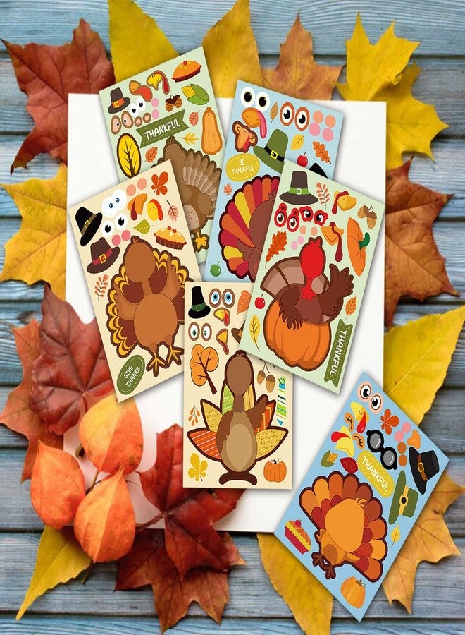 DUJAA 30 Sheet Turkey Stickers Thanksgiving Stickers for Kids, Thanksgiving Party Favors Supplies Sticker for Kids Turkey Games Crafts Sticker Autumn Fall Harvest Thanksgiving Decorations - Image 3